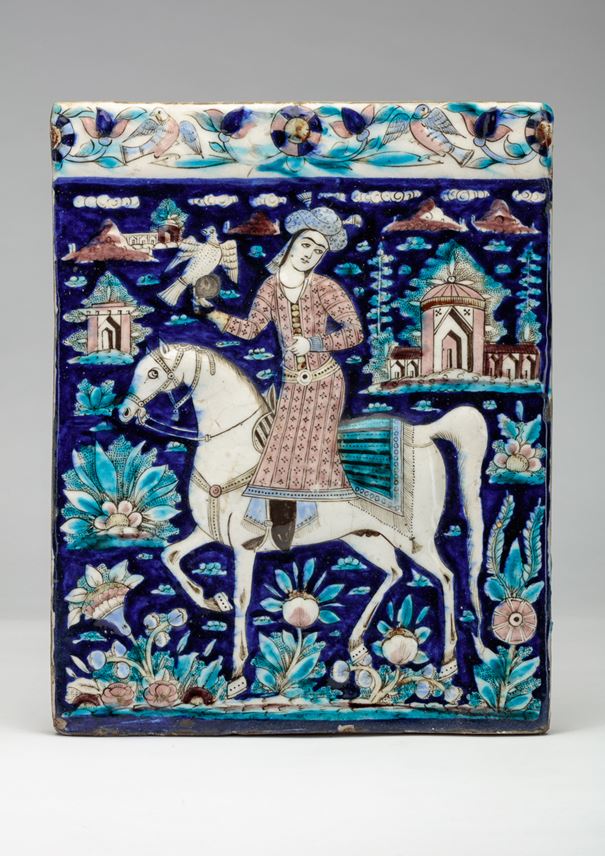 Qajar Tile with Rider and Horse | MasterArt